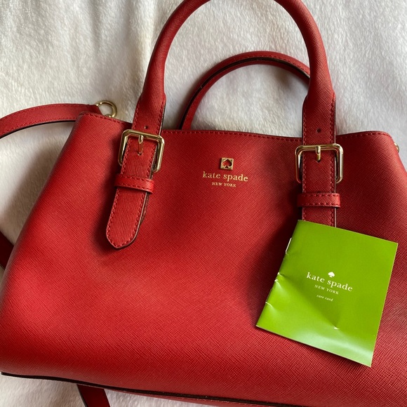 Handbags - Like New Condition leather red  Kate Spade bag